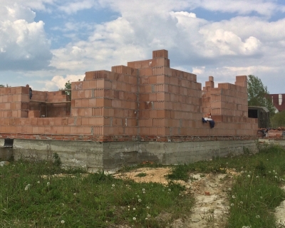 Кладка Porotherm 38 P+W г.Пустомыты Pustomiti_st2
